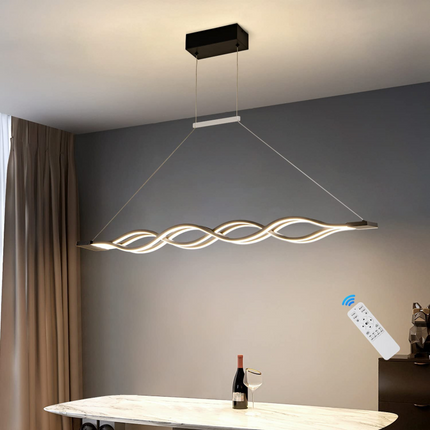 Lustră LED Neagră cu Telecomandă – Eleganță și Iluminare Personalizată G20235 BK LMX