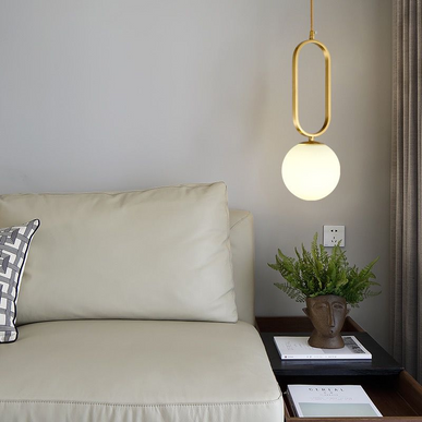 Lustra Nordic Luxury Glob Alb MX152/1 – Eleganță și Stil într-un Design Modern LMX