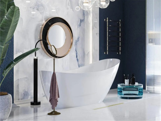 Cadă din compozit albă mată Marina Miraggio