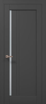 Ușă de interior ML-612 cu riflaj decorativ și geam satin / Millenium - Carlo Porte www.olivy.ro