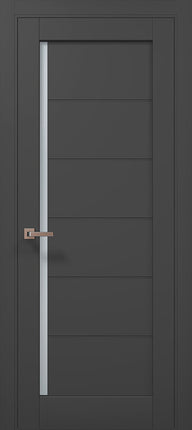 Ușă de interior ML-613 cu linii orizontale și geam satin – model urban / Millenium - Carlo Porte www.olivy.ro