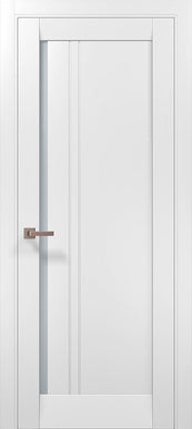 Ușă de interior ML-612 cu riflaj decorativ și geam satin / Millenium - Carlo Porte www.olivy.ro