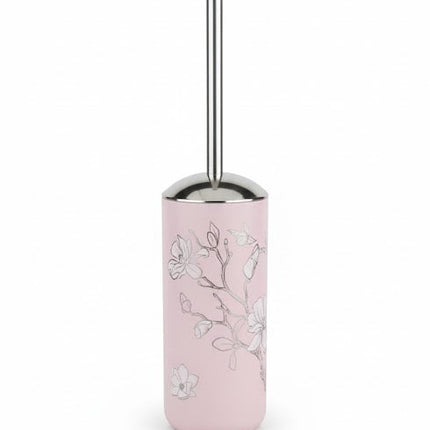 Set accesorii baie roz pastel cu flori, SANITARY – 6 piese, design floral elegant