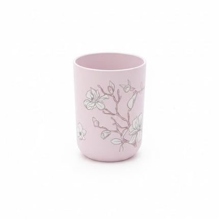 Set accesorii baie roz pastel cu flori, SANITARY – 6 piese, design floral elegant