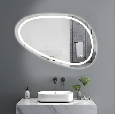 Oglinda Baie LED 80x45cm 3 Functii Touch Dezaburire J118 www.olivy.ro