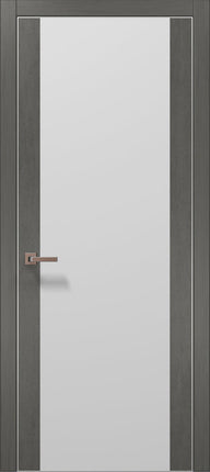 Ușă interior PL 14 – Design perfect simetric, cu cadru contrastant și sticlă satinată / Plato - Carlo Porte www.olivy.ro