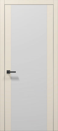 Ușă interior PL 14 – Design perfect simetric, cu cadru contrastant și sticlă satinată / Plato - Carlo Porte www.olivy.ro