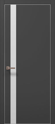 Ușă de interior PL-04 – Design Vertical cu Sticlă Mată Decorativă / Plato - Carlo Porte www.olivy.ro