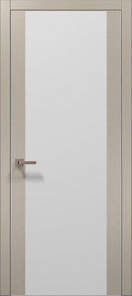 Ușă interior PL 14 – Design perfect simetric, cu cadru contrastant și sticlă satinată / Plato - Carlo Porte www.olivy.ro