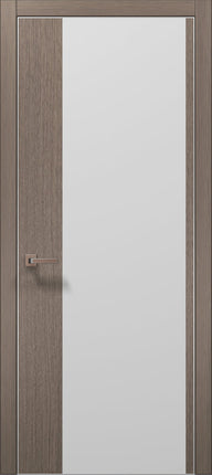 Ușă interior PL 13 – Design full plane, cu sticlă satinată și cadru modern / Plato - Carlo Porte www.olivy.ro