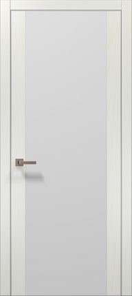 Ușă interior PL 14 – Design perfect simetric, cu cadru contrastant și sticlă satinată / Plato - Carlo Porte www.olivy.ro
