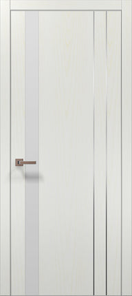 Ușă de interior PL-22  – Design modern cu inserții sticlă albă / Plato - Carlo Porte www.olivy.ro