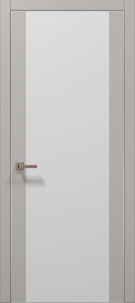 Ușă interior PL 14 – Design perfect simetric, cu cadru contrastant și sticlă satinată / Plato - Carlo Porte www.olivy.ro