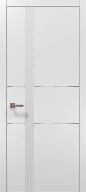 Ușă de interior PL 08 – Design Premium cu Sticlă Mată Verticală  / Plato - Carlo Porte www.olivy.ro