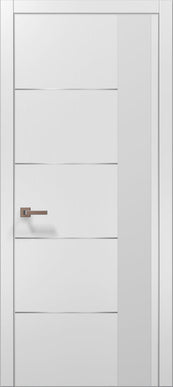 Ușă interior PL 11 – Minimalism pur cu sticlă satinată laterală / Plato - Carlo Porte www.olivy.ro