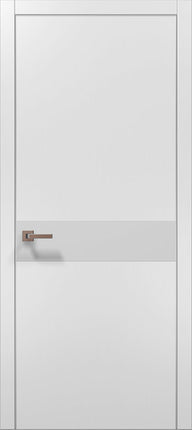 Ușă de interior PL-03 – Design Modern cu Inserție din Sticlă Mată / Plato - Carlo Porte www.olivy.ro