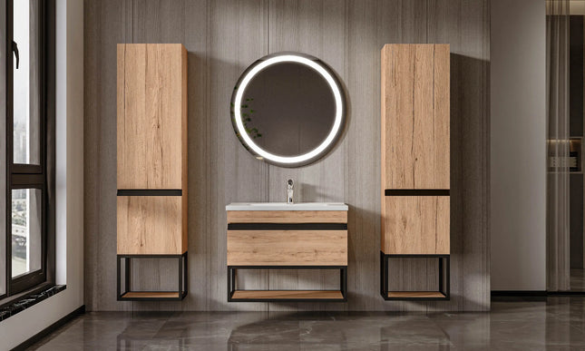 Mobilier de baie suspendat Loft Iron, Seville Aqua Rodos