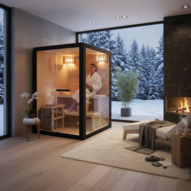 Saună finlandeză din lemn Hemlock pentru 2-3 persoane – Premium Home Spa