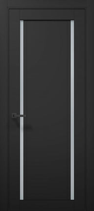 Ușă T10 Alb Mat – Design Minimalist cu Decupaj Vertical / Tetra-Carlo Porte www.olivy.ro