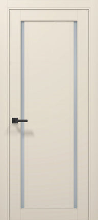 Ușă T10 Alb Mat – Design Minimalist cu Decupaj Vertical / Tetra-Carlo Porte www.olivy.ro