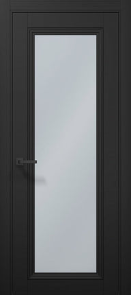 Ușă T13 Negru Mat cu Sticlă Sablata – Design Clasic-Modern - Tetra / Carlo Porte www.olivy.ro