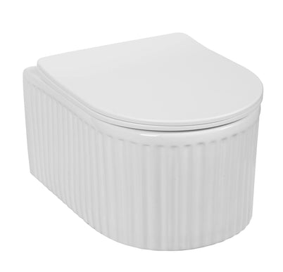 Vas WC Suspendat White Ribbed