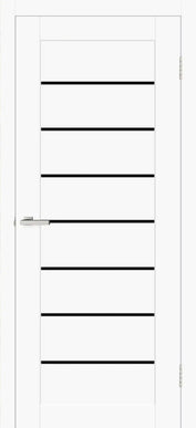 Ușă Deco 10 White Silk Mat cu sticlă neagră-cu toc reglabil Omis