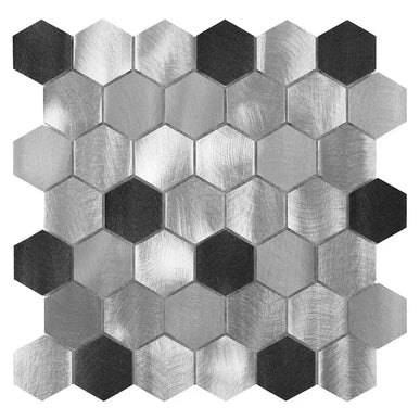 Mozaic Allumi Grey Hexagon Mix 48 30×30 www.CasaDeco.ro