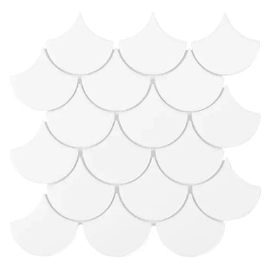 Mozaic Mini Fish Scale White 88 29,6×30 www.CasaDeco.ro
