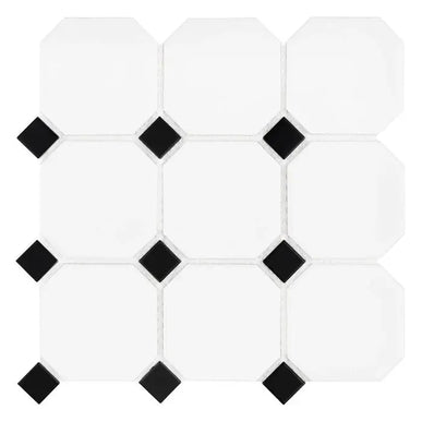 Mozaic Mini Octagon White 95 30×30 www.CasaDeco.ro