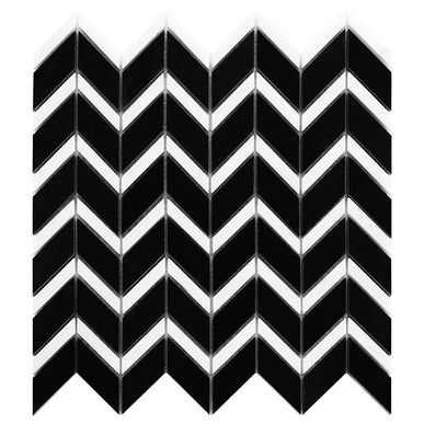 Mozaic Pure Black Chevron mix 30,5×30,5 www.CasaDeco.ro
