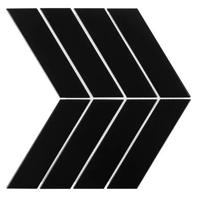 Mozaic Royal Chevron Black Matt 31,8×22,4 www.CasaDeco.ro
