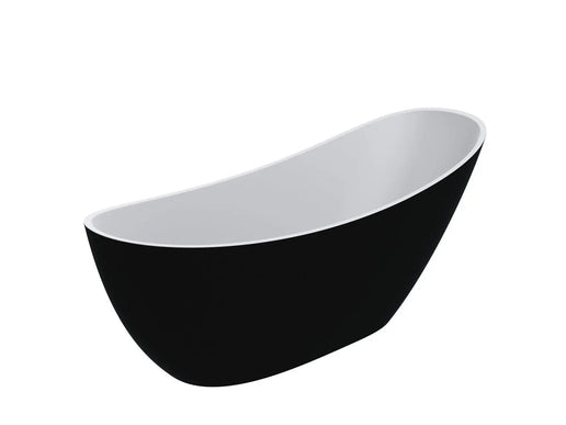 Cadă din compozit neagră mată Marina Miraggio