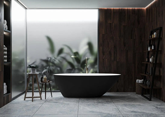 Cadă din compozit neagră mată Melbourne Miraggio