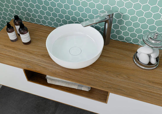 Lavoar MOON 400x100 Alb lucios Miraggio