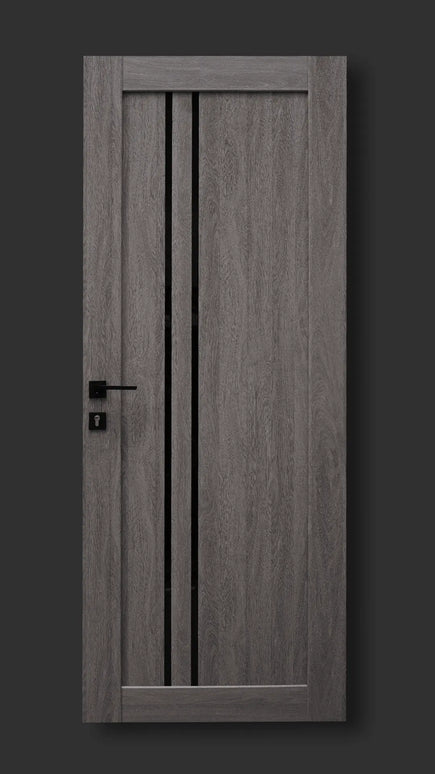 Ușă interior Lego 05 Eugene Oak – cu decor vertical, complet echipată și toc reglabil Omis