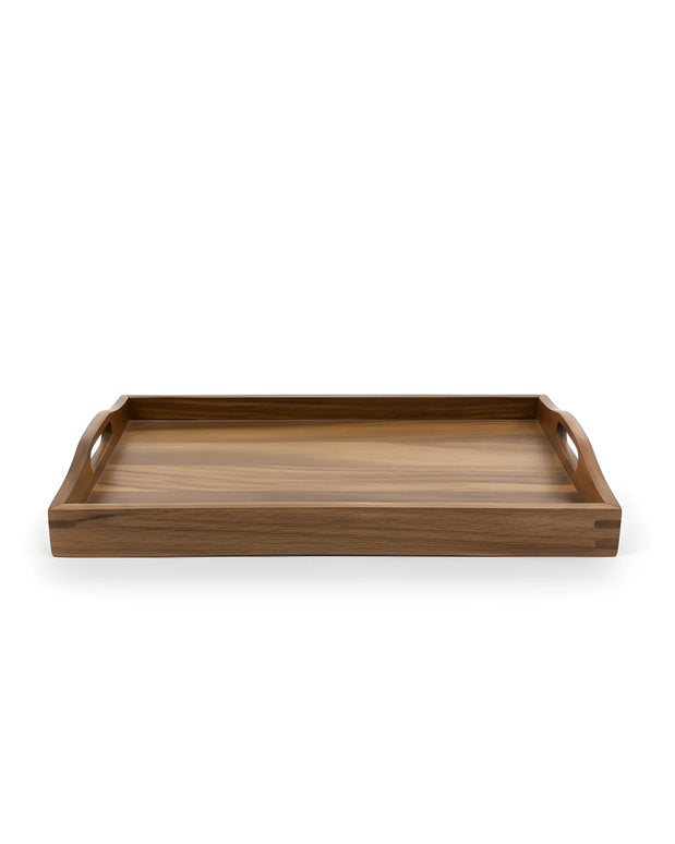 Tavă din lemn cu mânere integrate, 30×40×3.5 cm