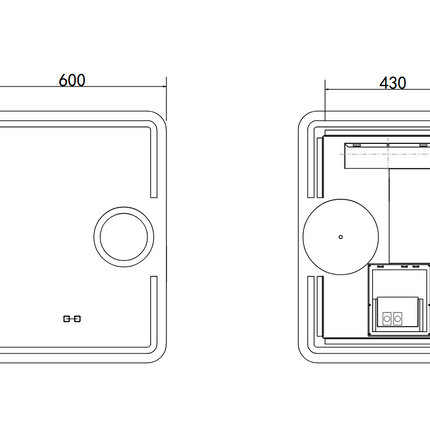 Oglindă baie LED 60x80 cm dreptunghiulară cu lupă cosmetică, 3 nuanțe de lumină, anti-aburire și touch control J-1041