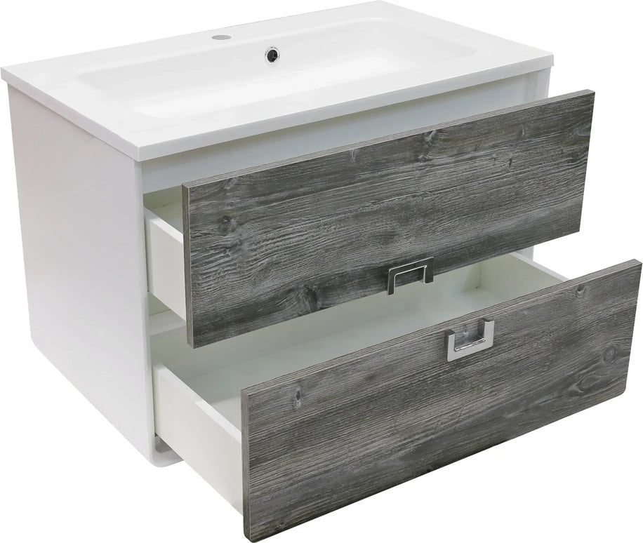 Mobilier de baie suspendat Aurika, Oak