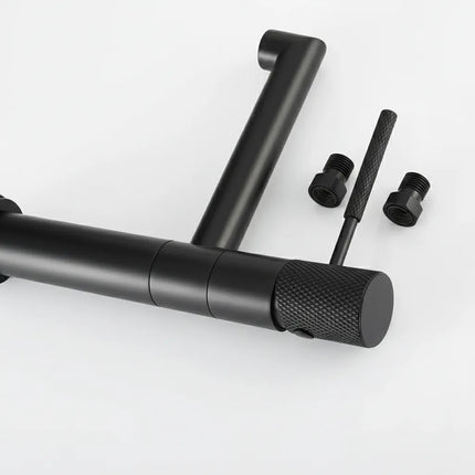 Baterie lavoar rotativă H-slim– inox premium, finisaj negru mat