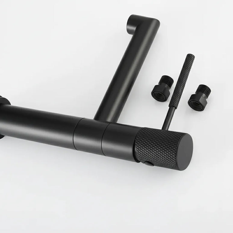 Baterie lavoar rotativă H-slim– inox premium, finisaj negru mat