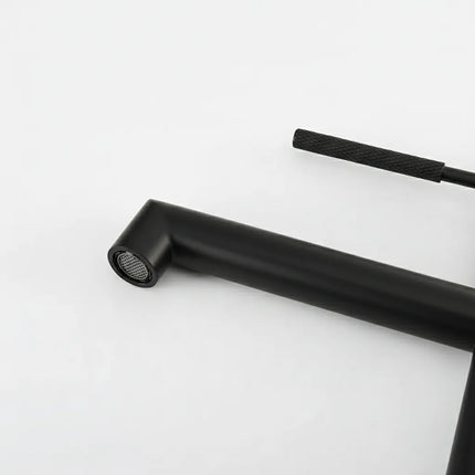 Baterie lavoar rotativă H-slim– inox premium, finisaj negru mat