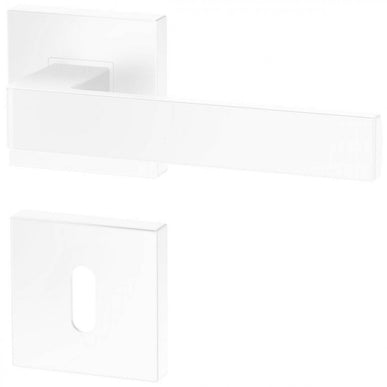 Manere usi ERGO alb mat cu rozeta cheie