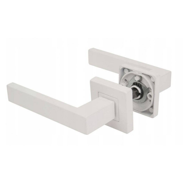 Manere usi ERGO alb mat cu rozeta cheie