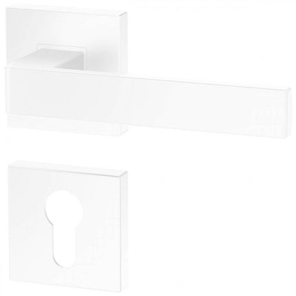 Manere usi ERGO alb mat cu rozeta yala