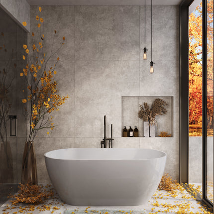 Cadă din compozit albă lucioasă Greenland