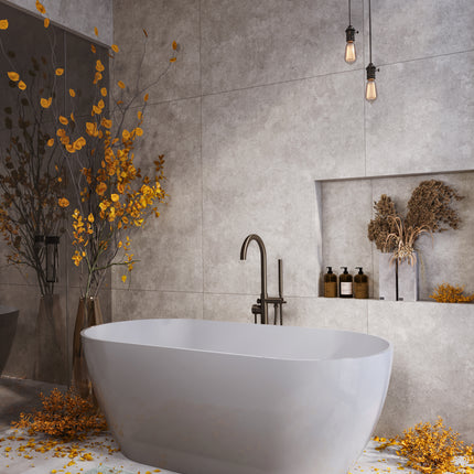 Cadă din compozit albă lucioasă Greenland