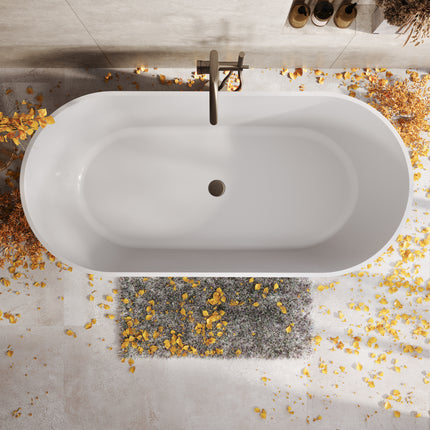 Cadă din compozit albă lucioasă Greenland