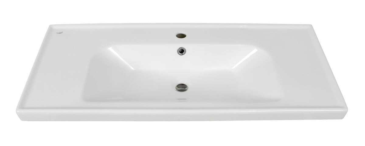 Mobilier de baie suspendat Vintage, Alb lucios