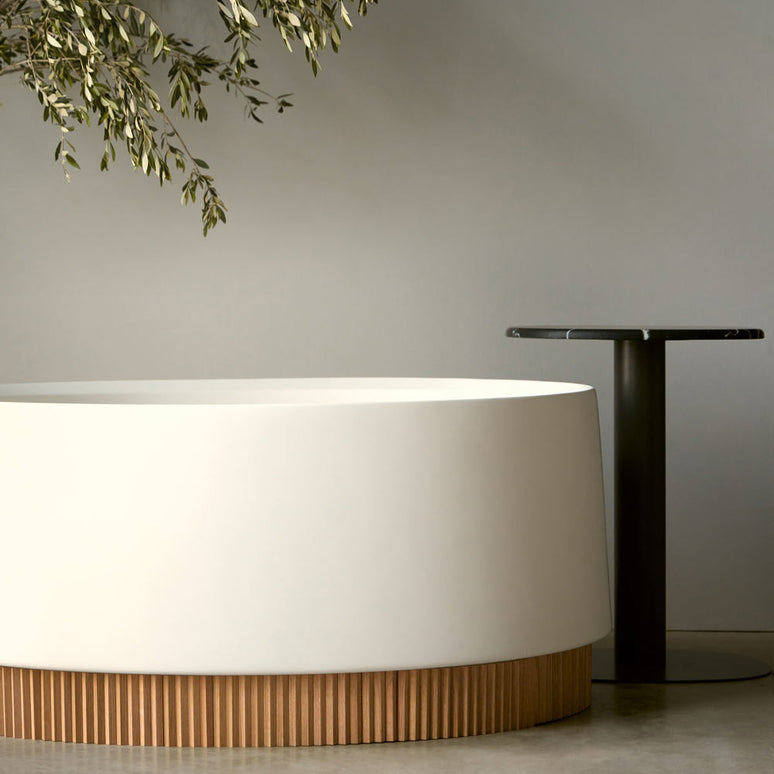 Cadă freestanding din compozit Oasis Alb